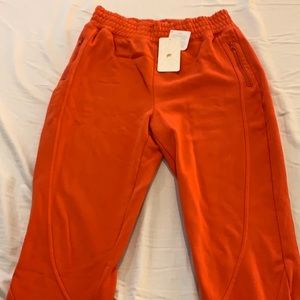 Size XL orange high waisted jogger sweatpants